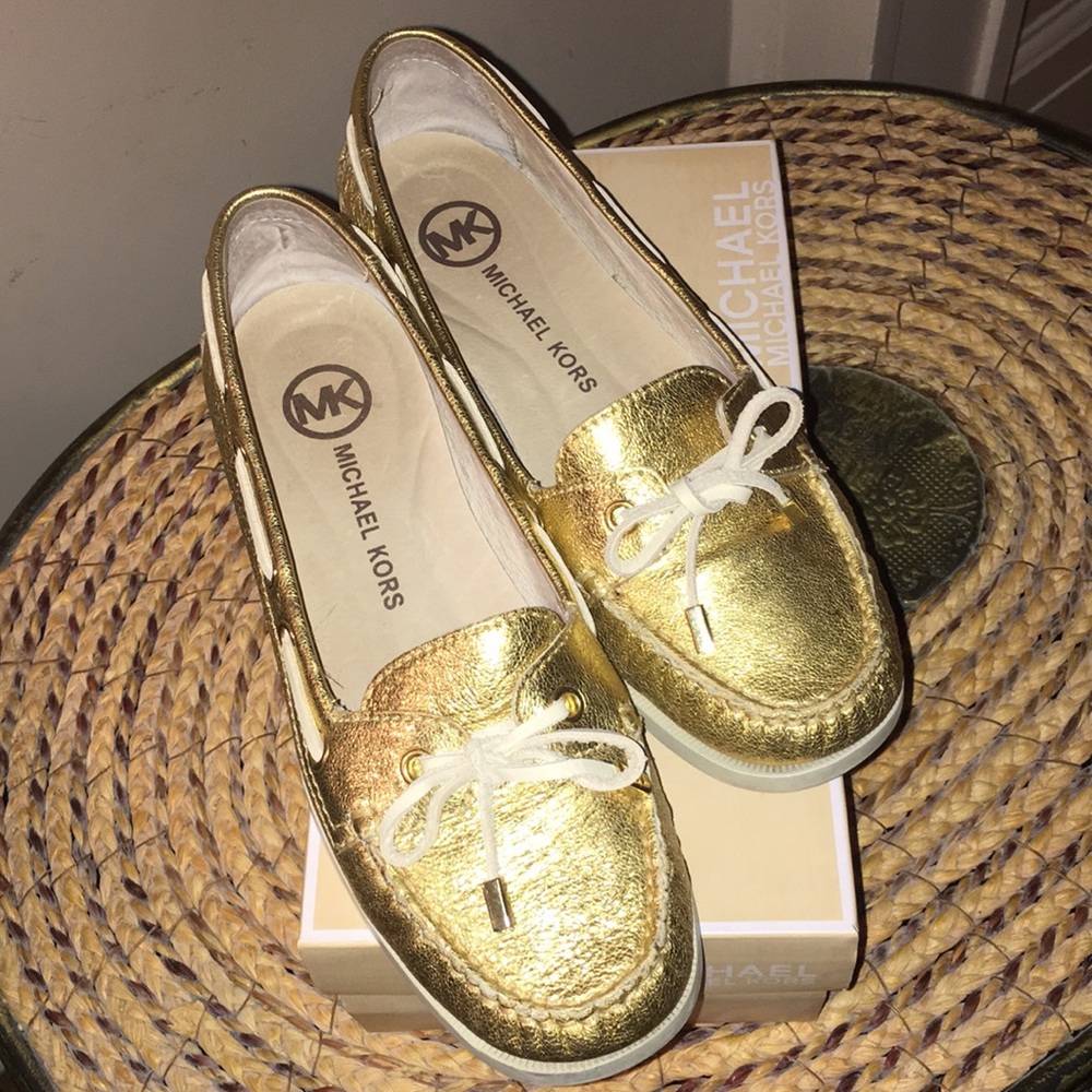 MICHAEL Michael Kors Blair Metallic Leather Moc